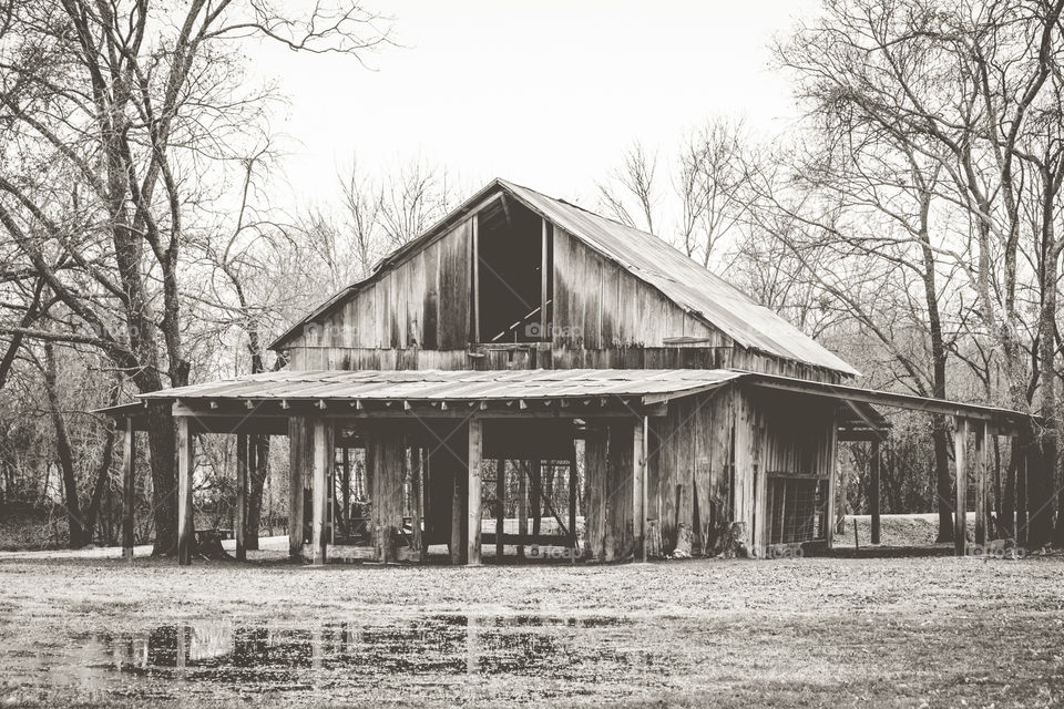 Old barn. Country barn