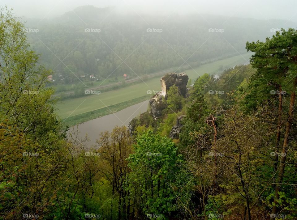 beautiful saxon switzerland national park in germany