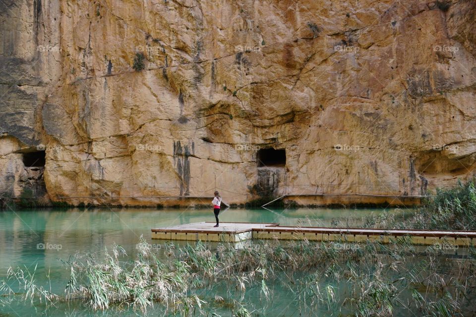 Nature#rocks#lake#human