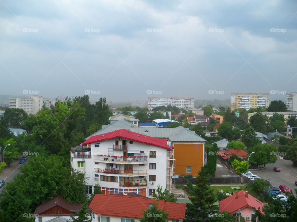 city rain storm