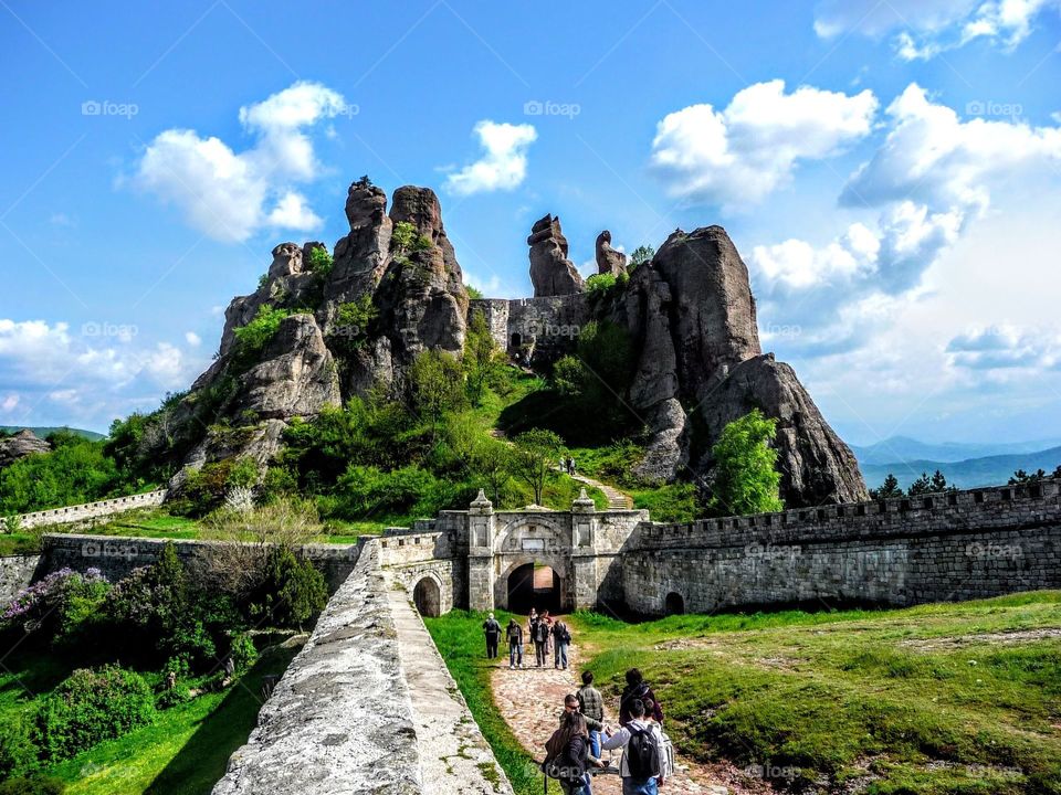 The sky and the beautiful rocks