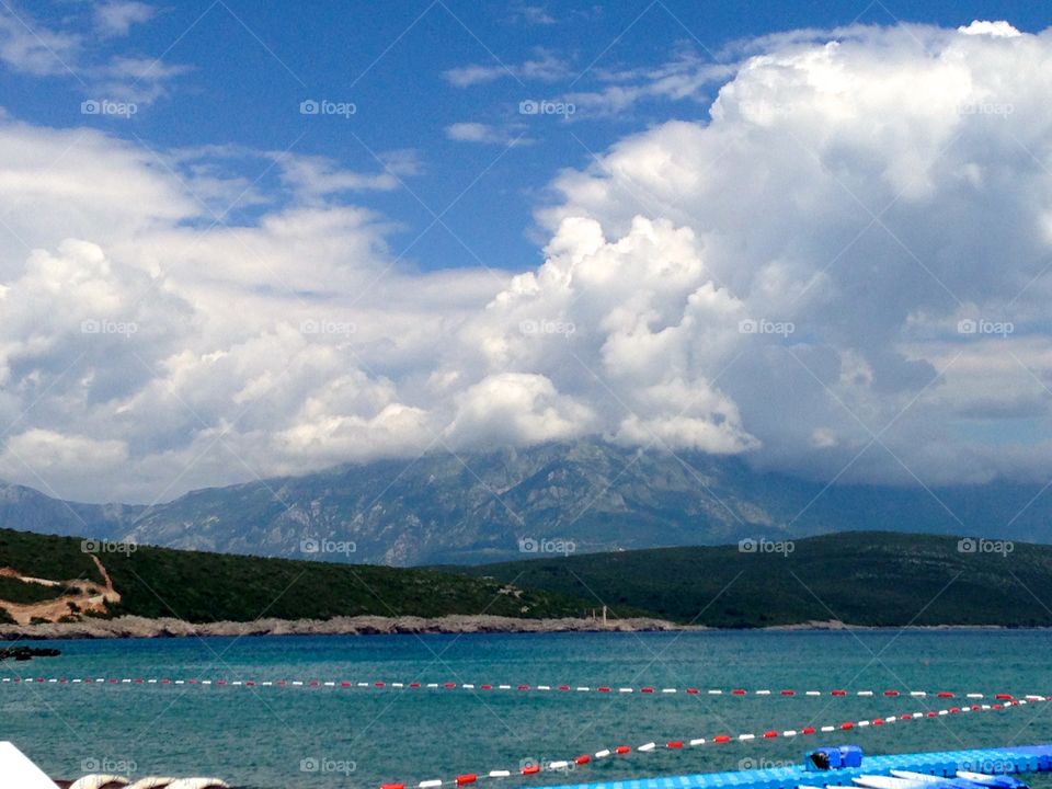 Beach scene, Montenegro