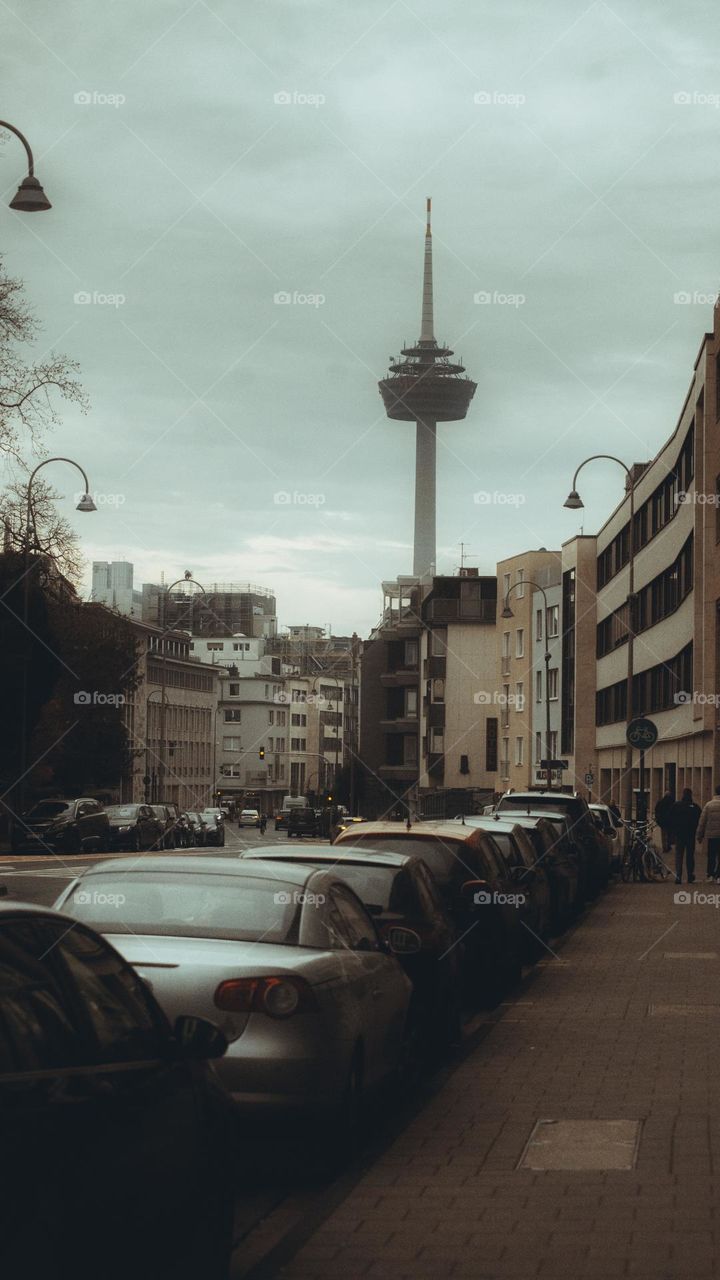 A tower in the center of Cologne