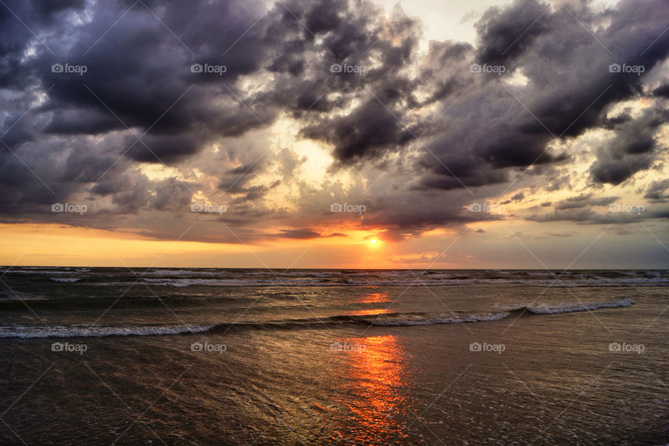 beach sky italy clouds by leonid