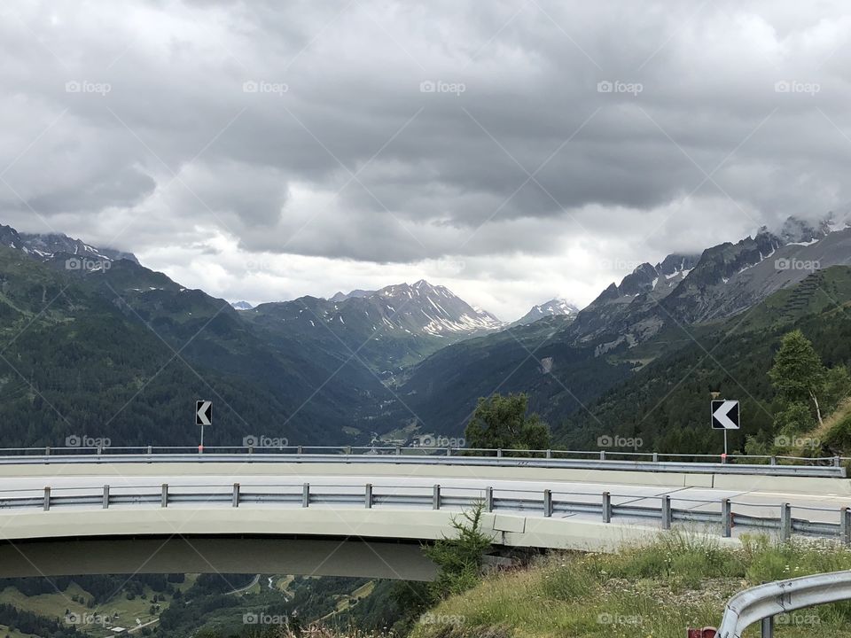 Swiss alps road