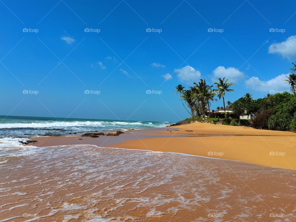 Beautiful morning at beach galle Sri Lanka. Feeling relaxed