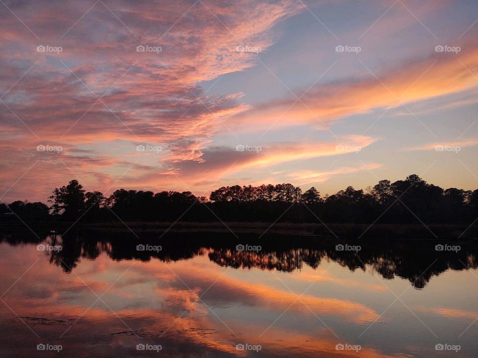 inlet Sunset in Chesapeake