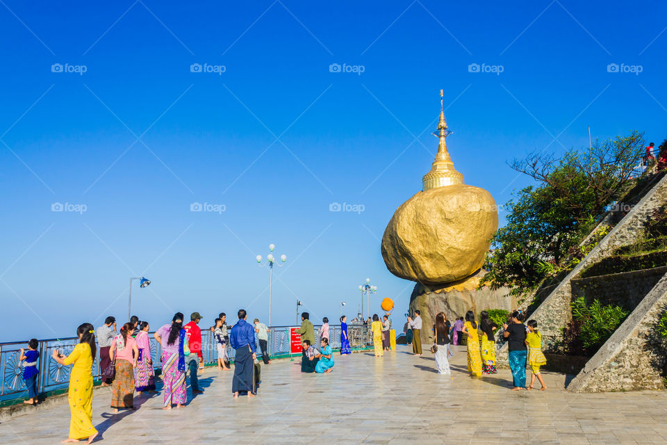 The golden rock, Myanmar