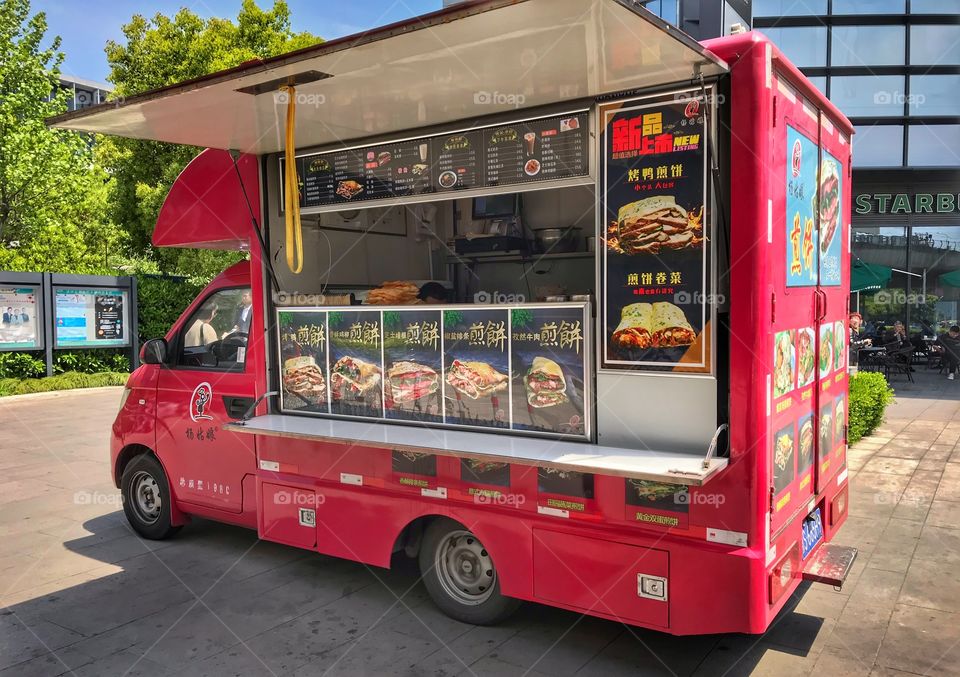 Food trucks have arrived in Shanghai - very interesting to see the food truck culture coming
