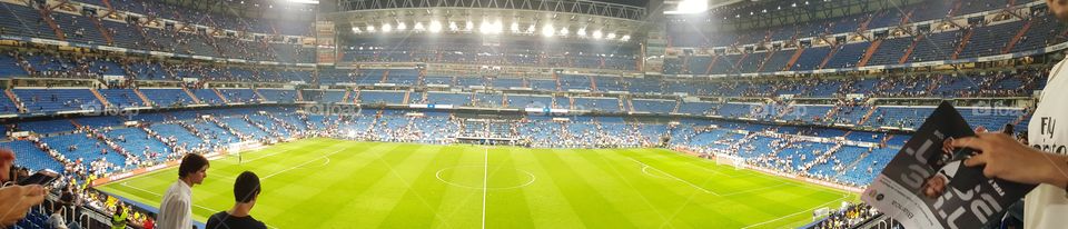 Santiago Bernabeu, Real Madrid stadium.
Real Madrid vs Atletico Madrid derby.