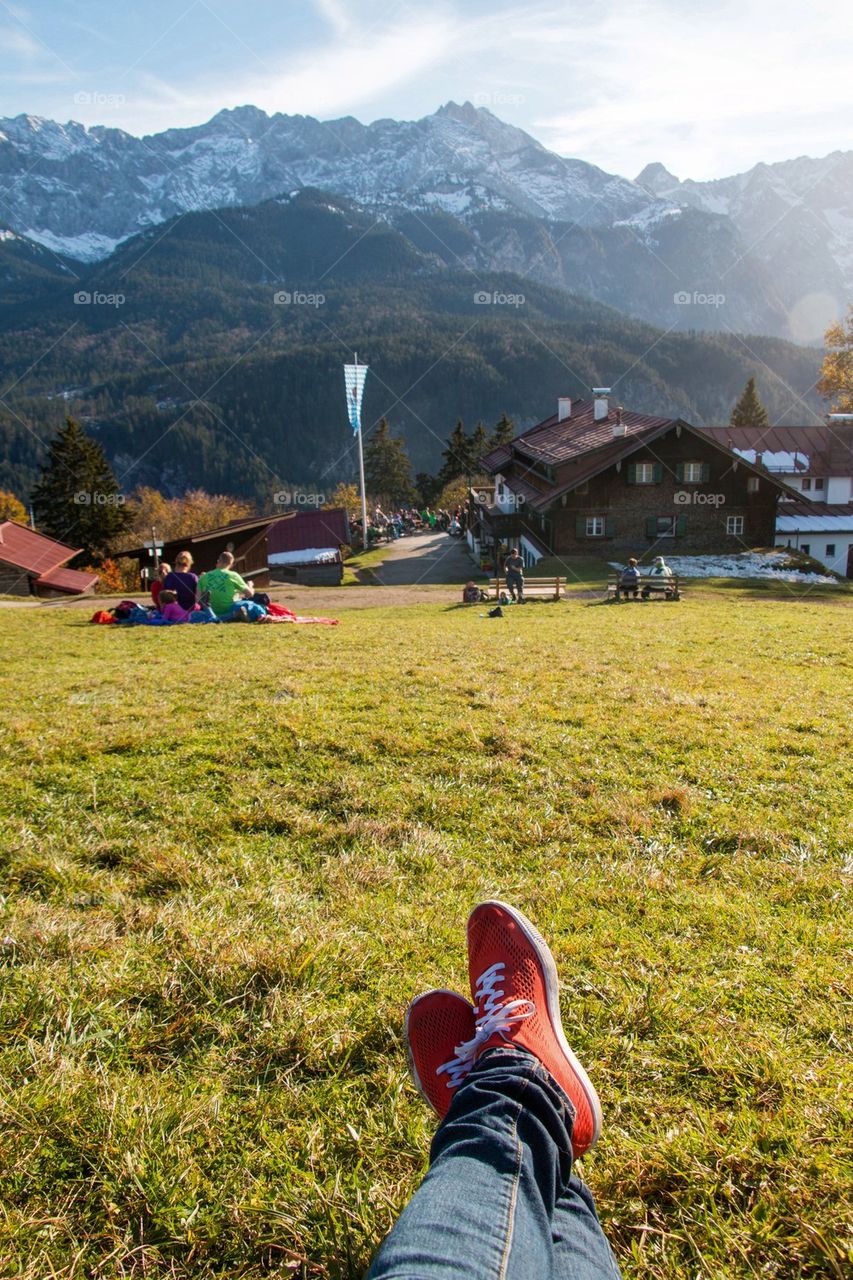 Relaxing in the alps