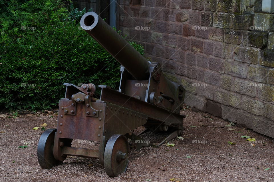 Old cannon in park