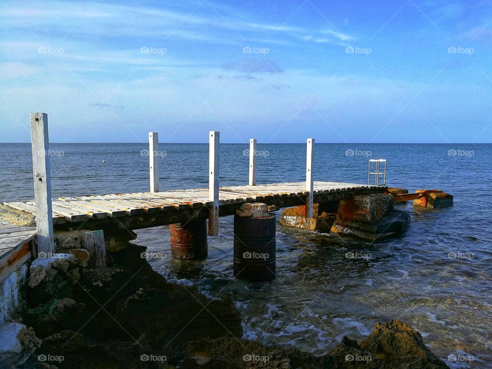 Jetty over the sea