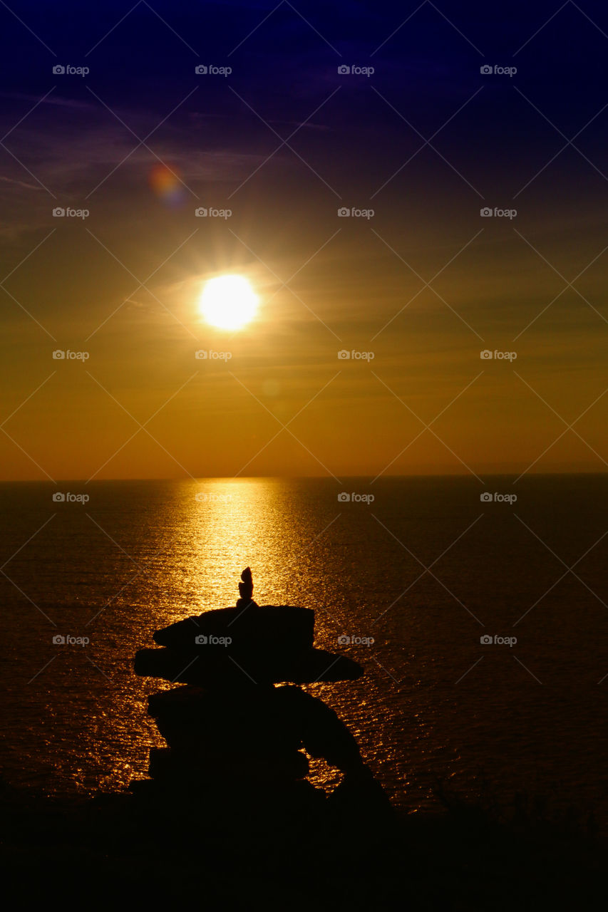 Sunset. Sunset over black sea