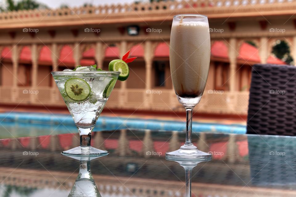 The Real Mint mojito and Cold Coffee