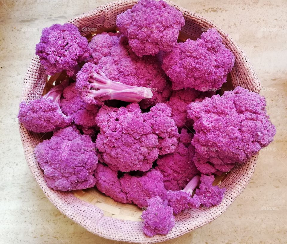 The purple cauliflower