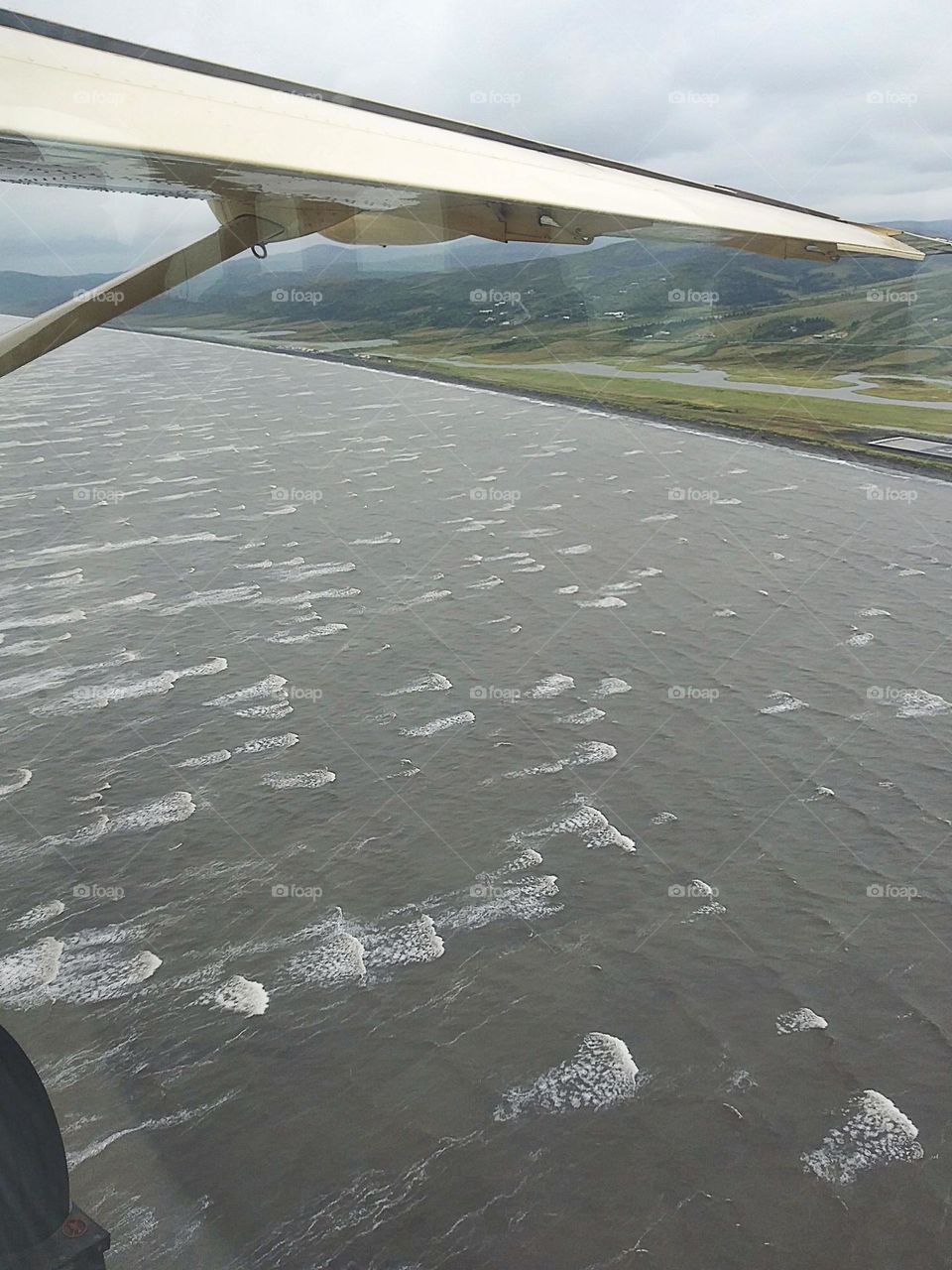 Flight over the Bering Sea