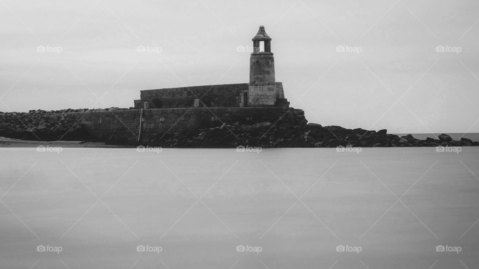 Black and white lighthouse