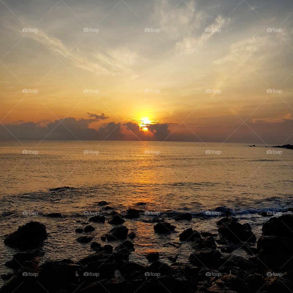 Morning sky in Chumphon, Thailand