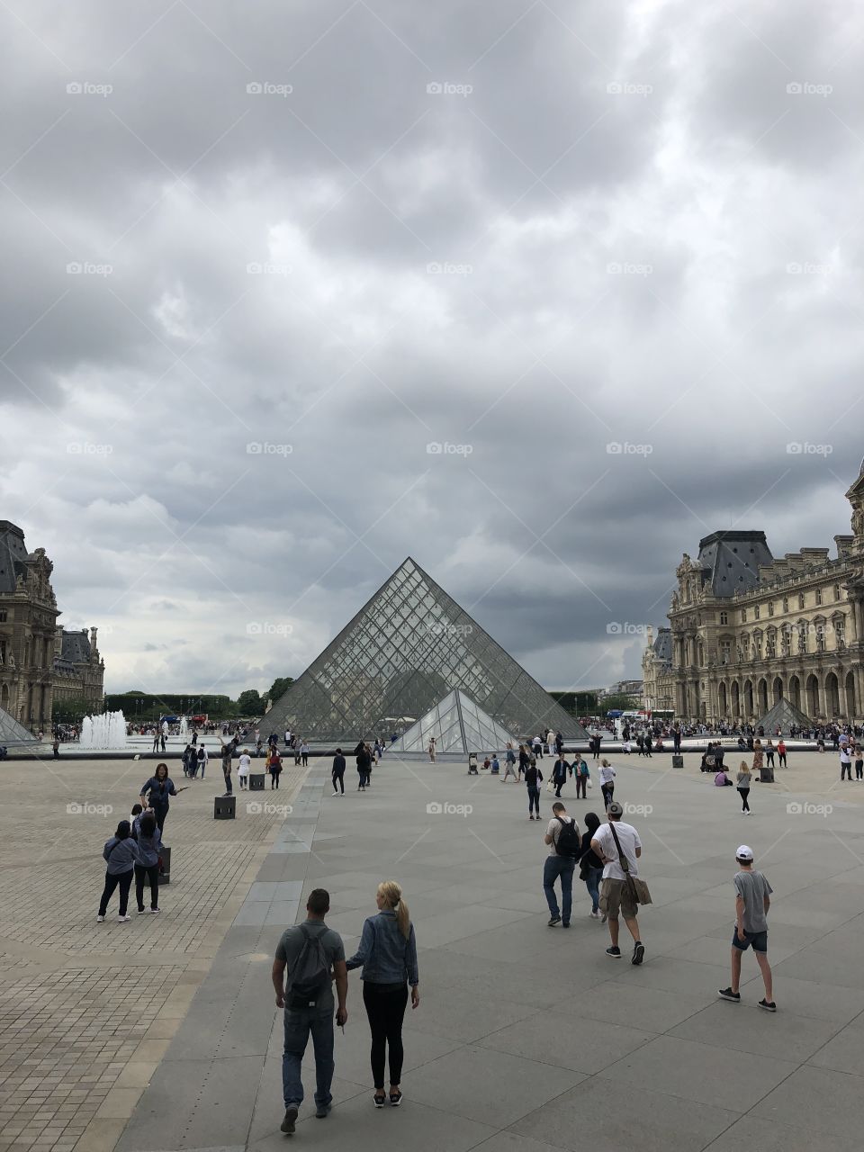 Paris pyramid Louvre  