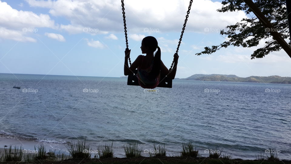 swinging silhouette