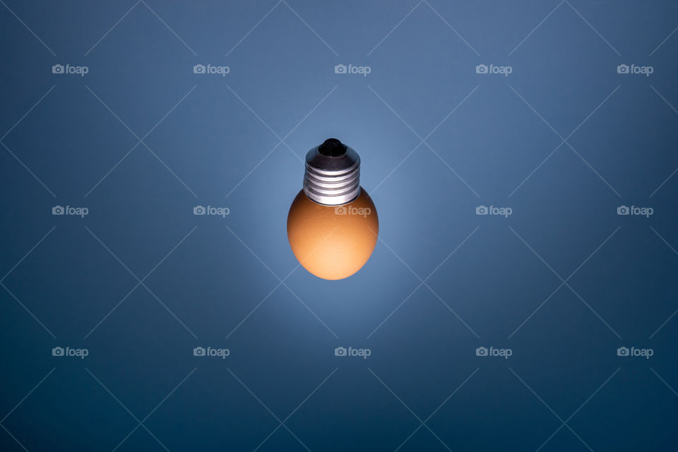 Egg light bulb. Creative idea concept