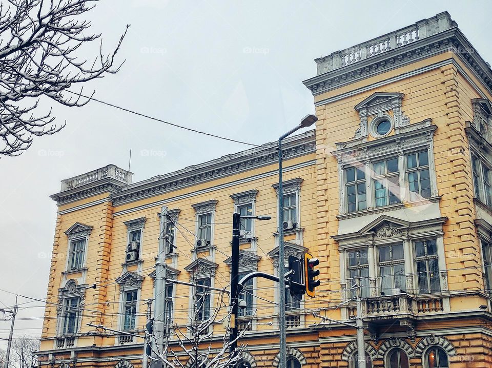 A beautiful photo of an old building with stunning architecture captured with a phone camera