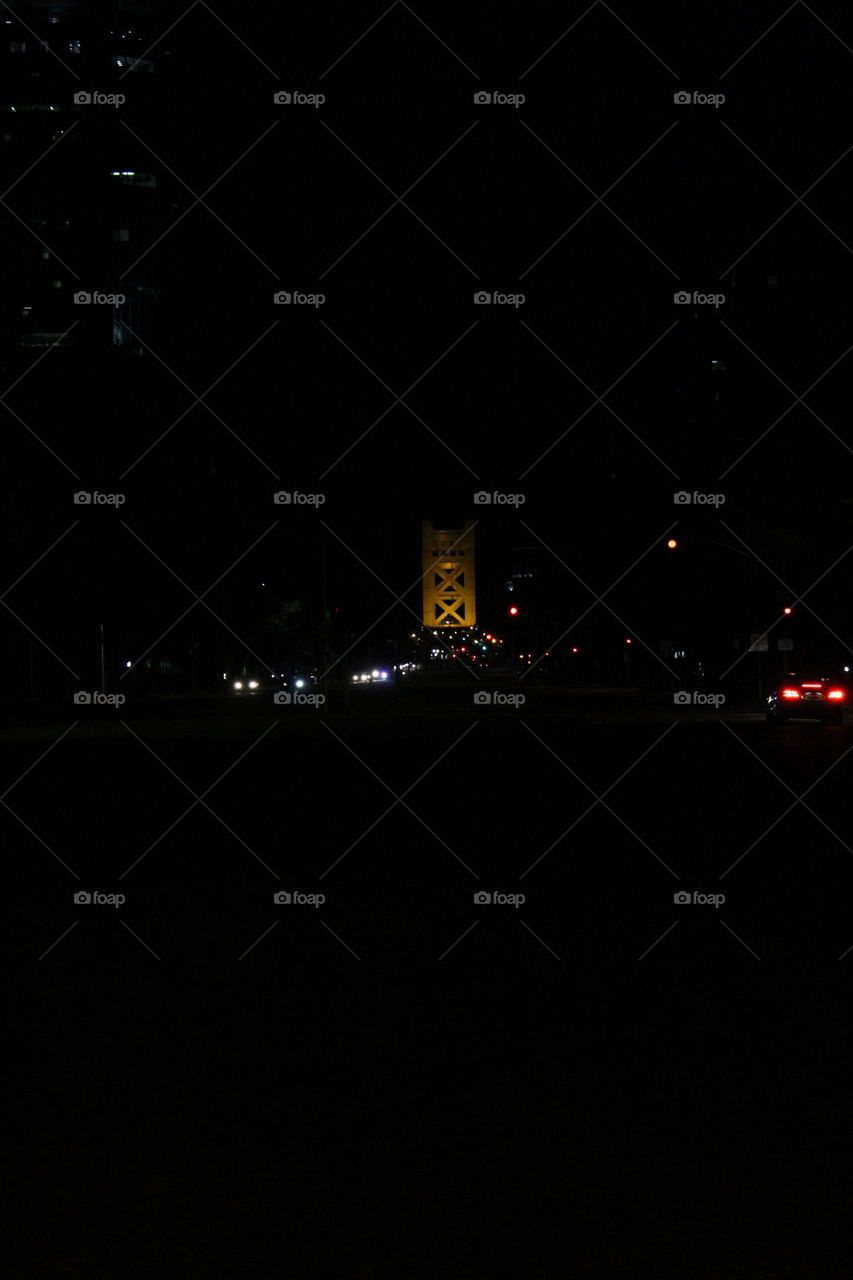 Moon, Light, Street, Dark, City