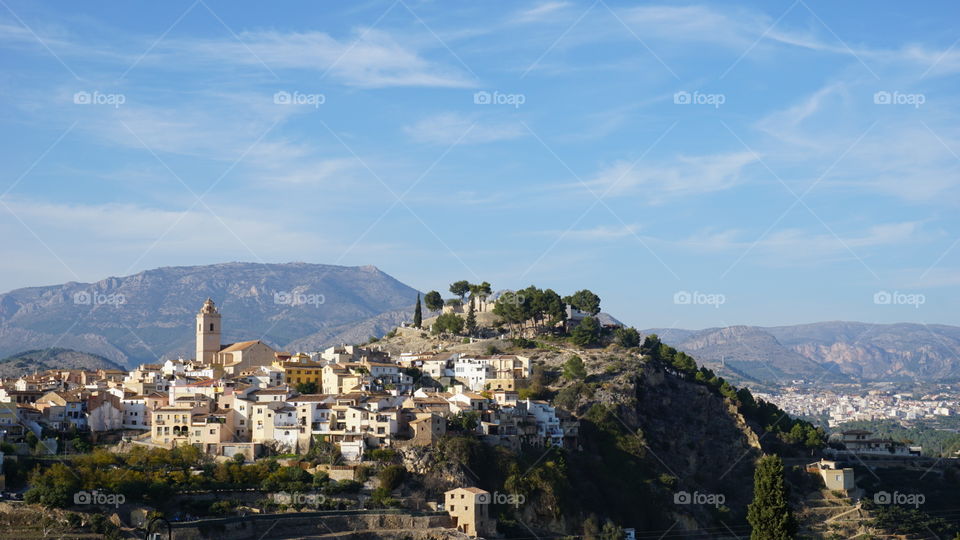 Town#nature#sky#mountains#trees