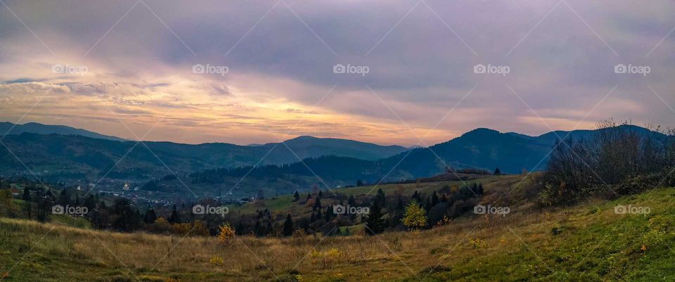 Ukrainian Carpathian Mountains landscape