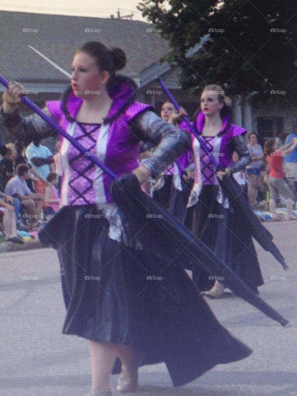 Color guard. Daughter performing in the River Falla parade