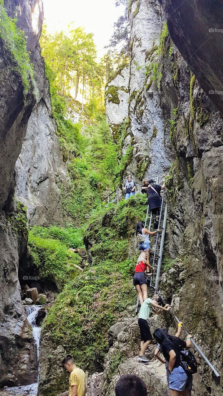 climbing the mountain