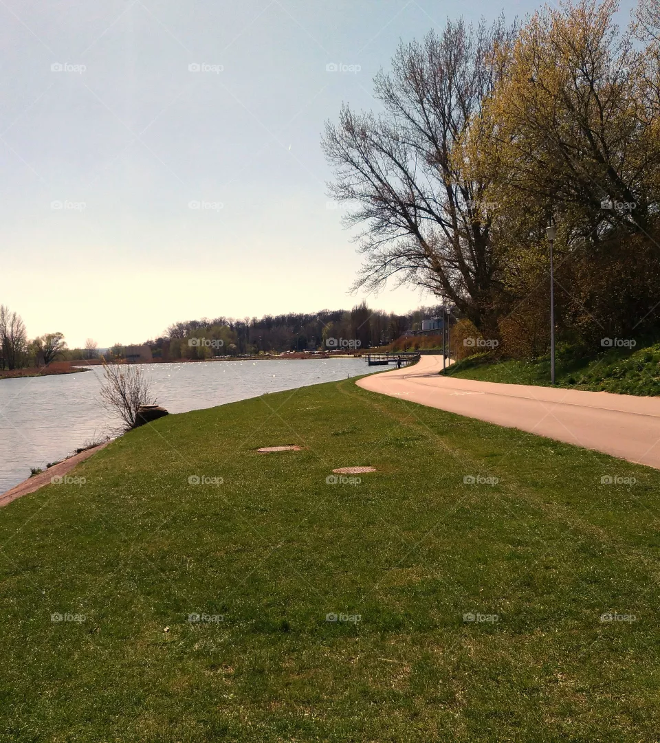near river