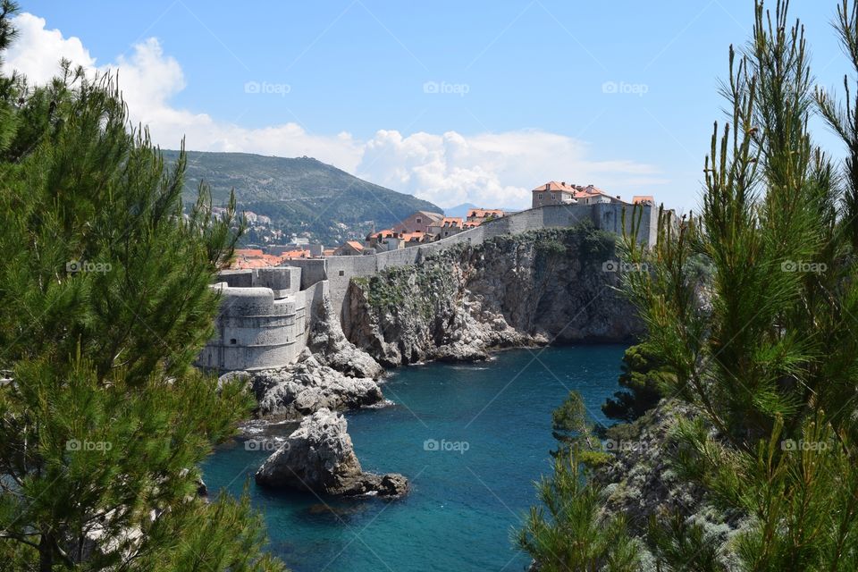 Old town Dubrovnik from afar