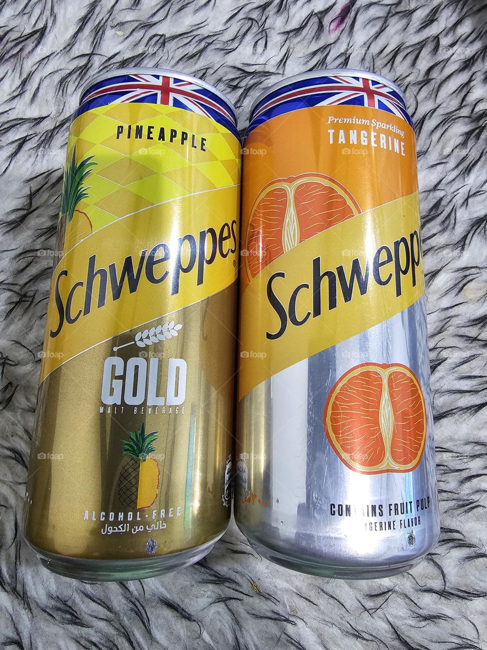 Drinking schweppes