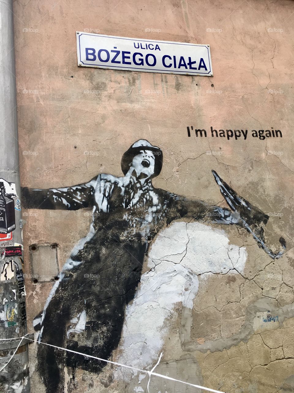 I’m happy again - streetart Poland, Kraków