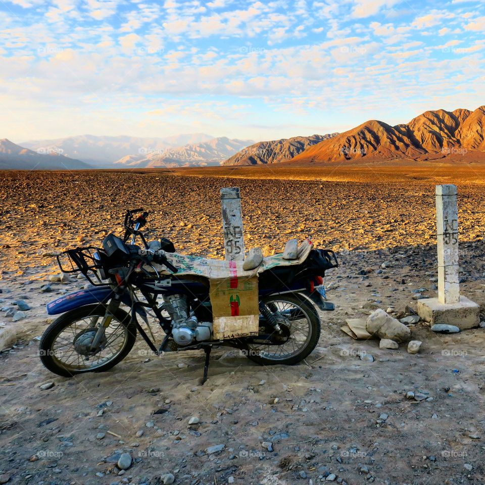 Motorbike in Nazca