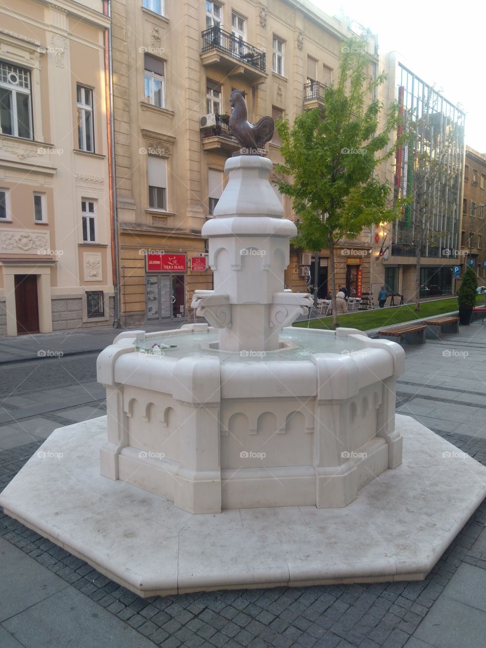 Beautiful fountain in Knez Mihajlova Belgrade (Serbia)
