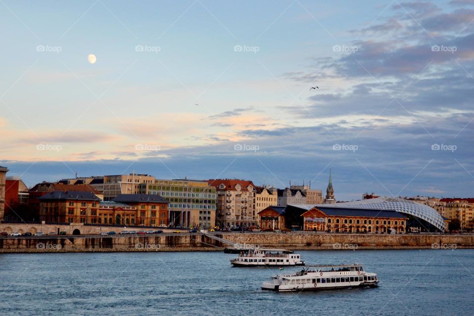 Evening in the city. Budapest