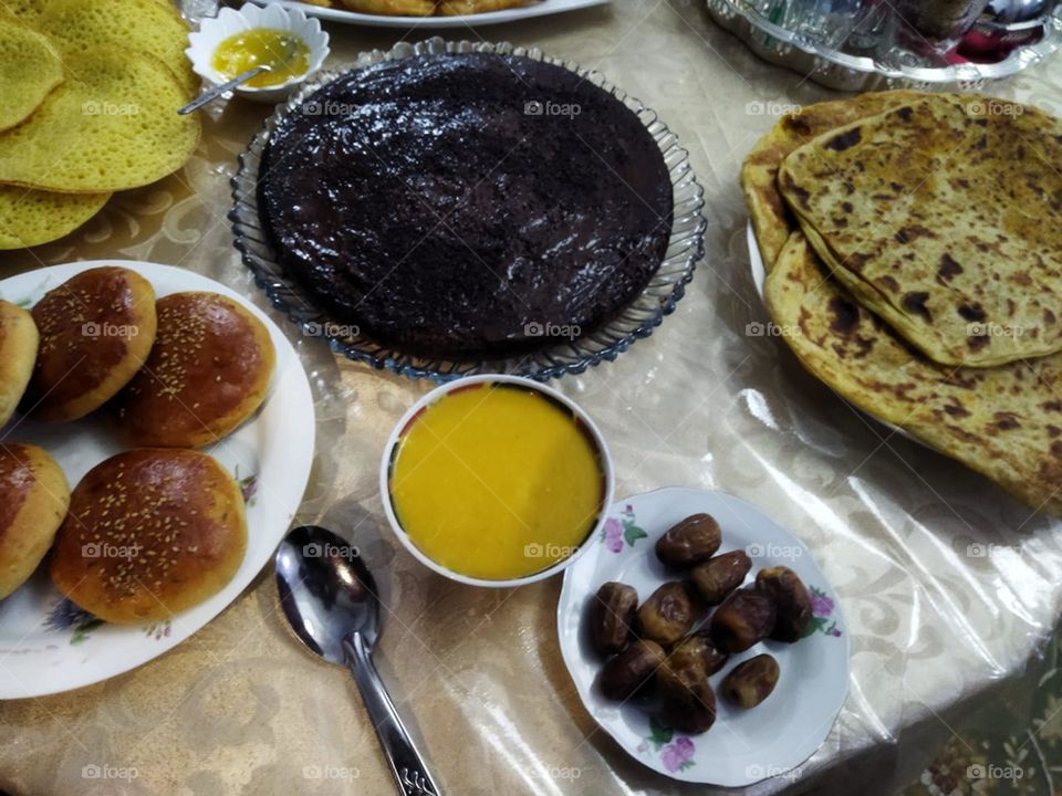 Moroccan food in Ramadan month.