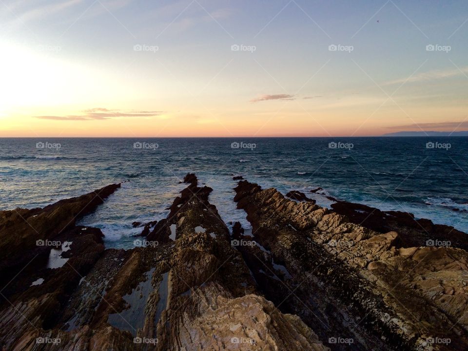 Scenic view of a sea during sunset