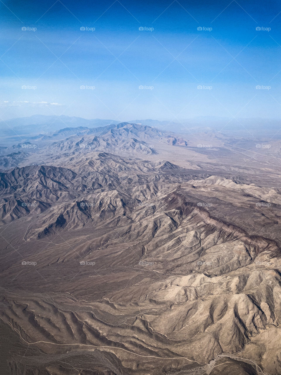 View of Nevada from airplane 