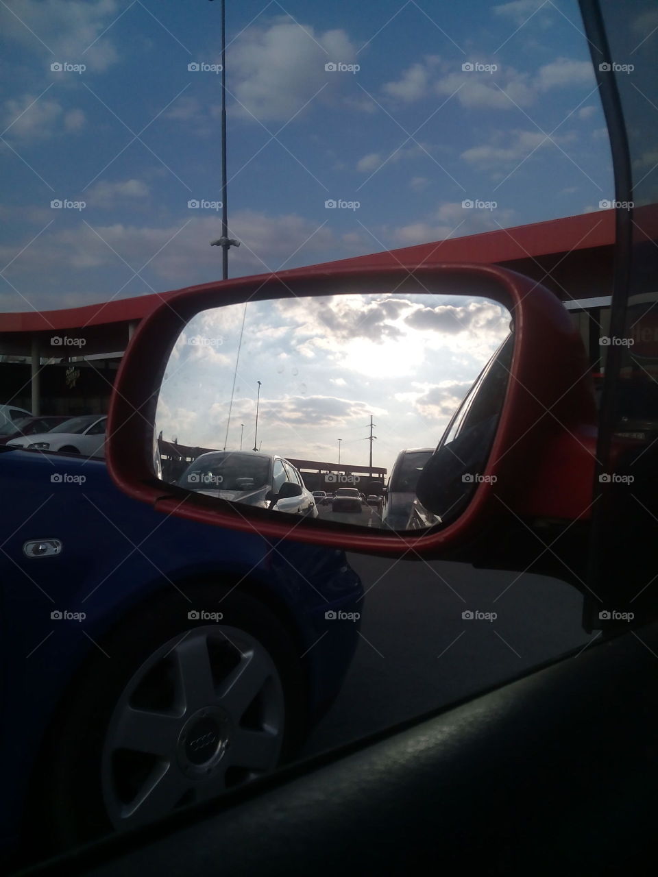 View from the rearview mirror