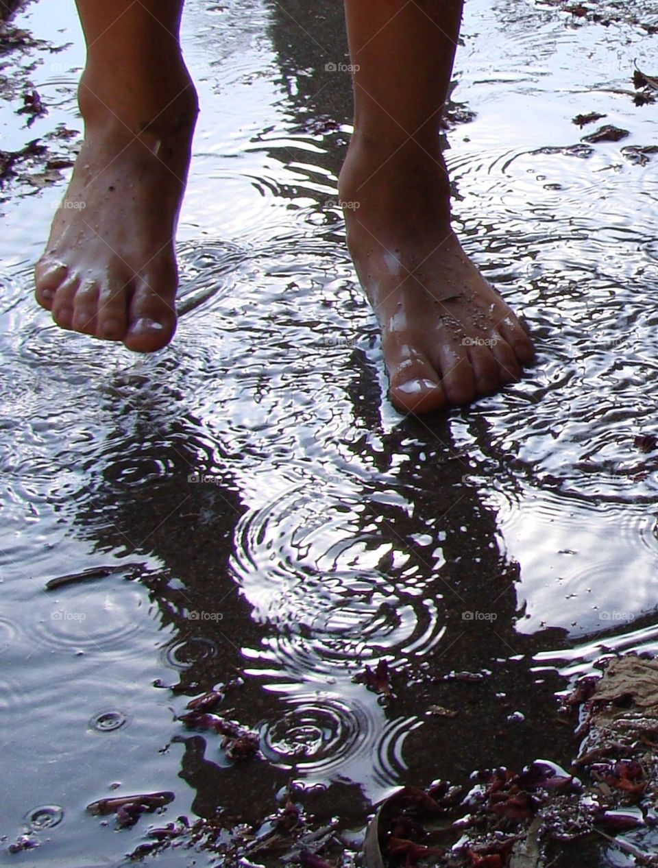 Stomping in puddles