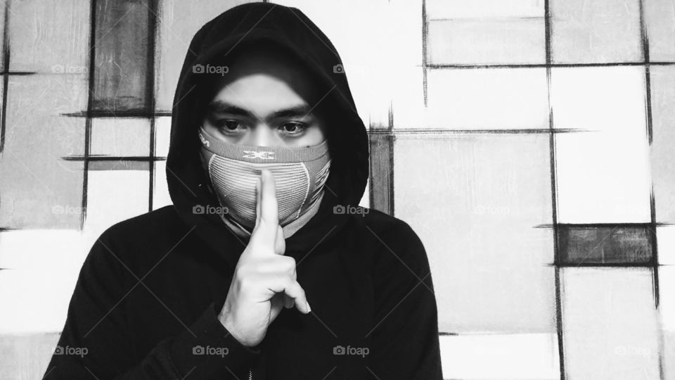 ninja art black and white