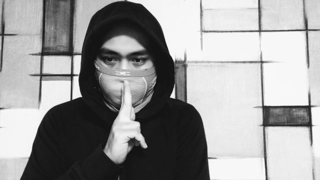 ninja art black and white