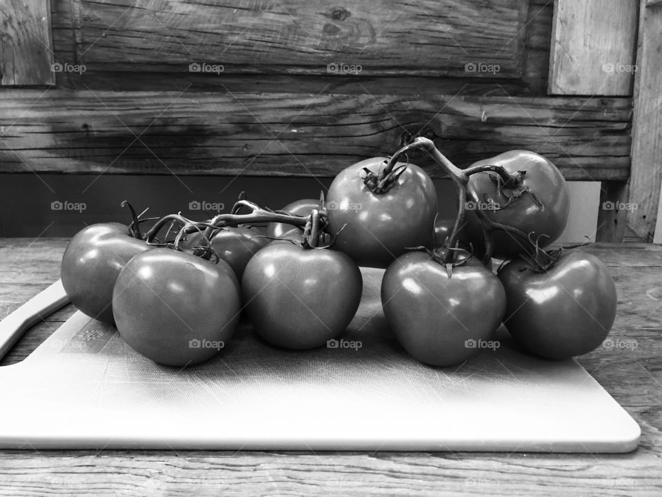 Tomatoes black and white