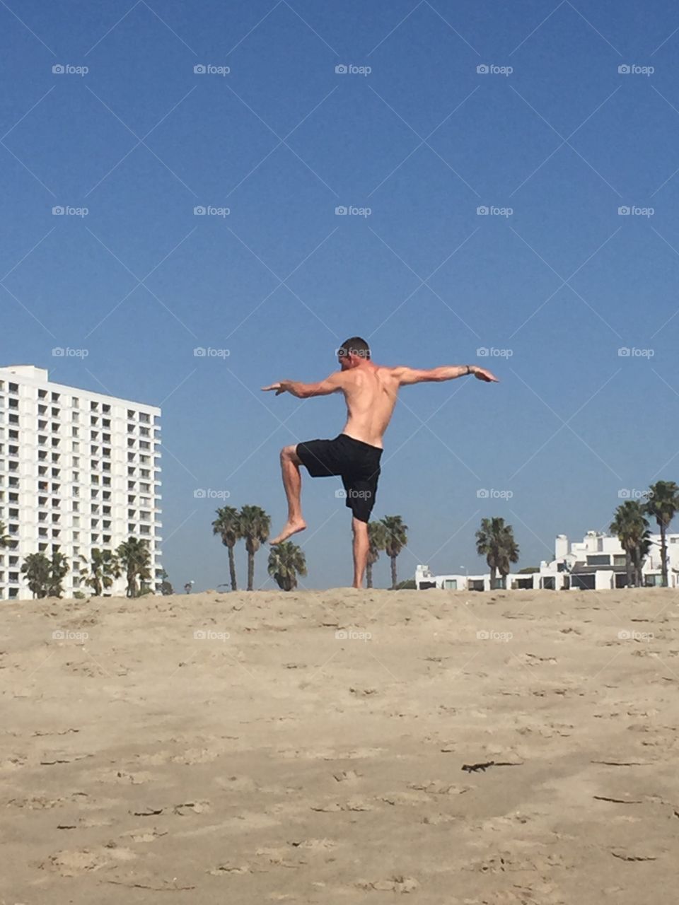 Karate on the beach