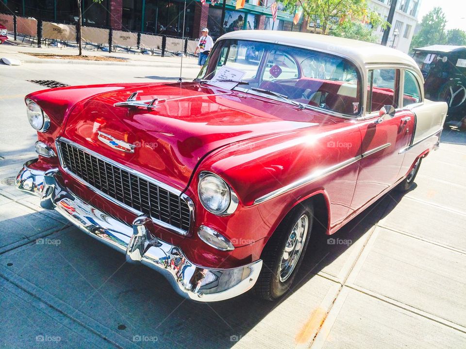 Vintage red Chevy 
