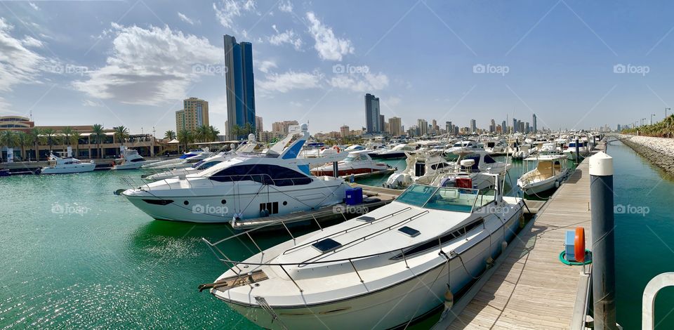 Kuwait Marina is one of the most famous landmarks in country inside Marina Mall area with hundreds of nice looking cruises